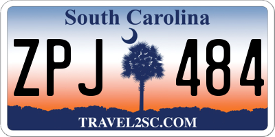 SC license plate ZPJ484