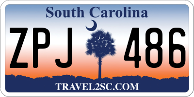 SC license plate ZPJ486