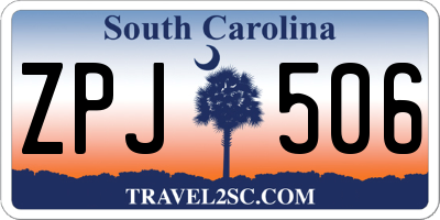 SC license plate ZPJ506