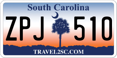 SC license plate ZPJ510