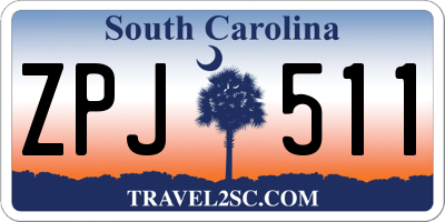 SC license plate ZPJ511
