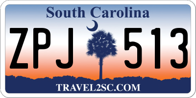 SC license plate ZPJ513