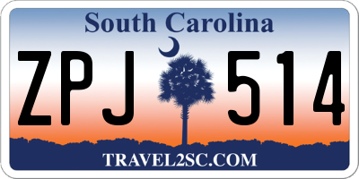SC license plate ZPJ514