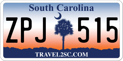 SC license plate ZPJ515