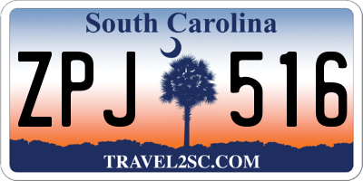 SC license plate ZPJ516