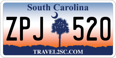 SC license plate ZPJ520