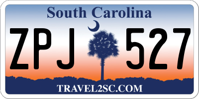 SC license plate ZPJ527
