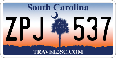 SC license plate ZPJ537