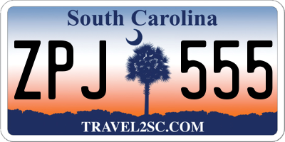 SC license plate ZPJ555