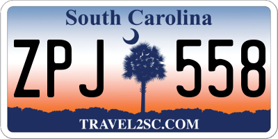 SC license plate ZPJ558
