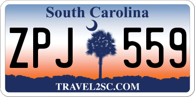 SC license plate ZPJ559
