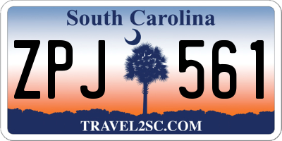 SC license plate ZPJ561