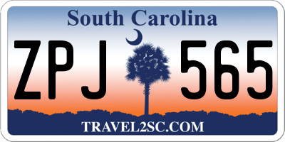 SC license plate ZPJ565