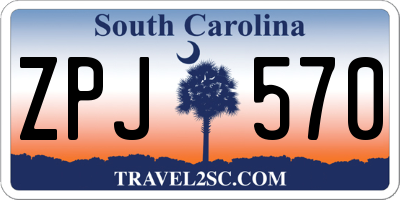 SC license plate ZPJ570