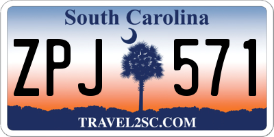 SC license plate ZPJ571