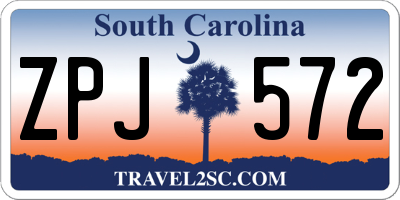 SC license plate ZPJ572