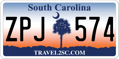 SC license plate ZPJ574