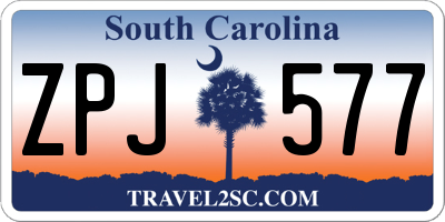 SC license plate ZPJ577