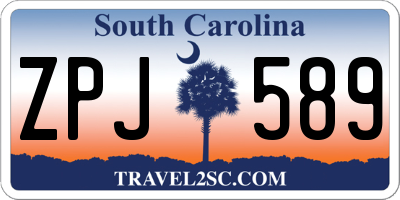 SC license plate ZPJ589