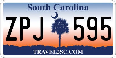 SC license plate ZPJ595