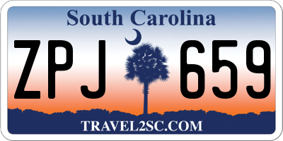 SC license plate ZPJ659