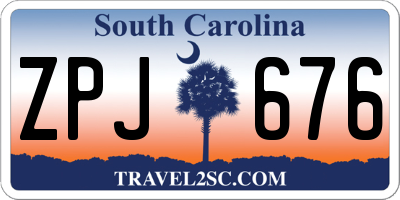 SC license plate ZPJ676