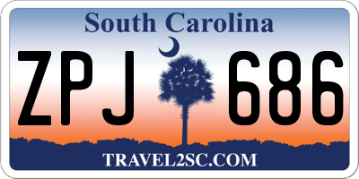 SC license plate ZPJ686