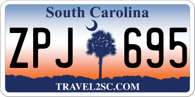 SC license plate ZPJ695