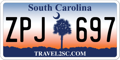 SC license plate ZPJ697