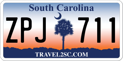 SC license plate ZPJ711