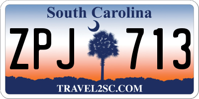 SC license plate ZPJ713