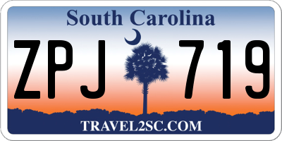 SC license plate ZPJ719
