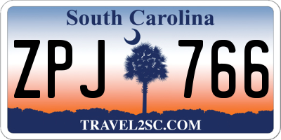 SC license plate ZPJ766
