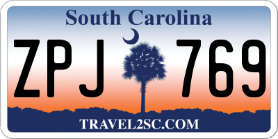 SC license plate ZPJ769