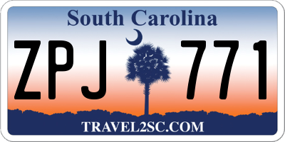 SC license plate ZPJ771