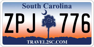 SC license plate ZPJ776