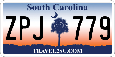 SC license plate ZPJ779