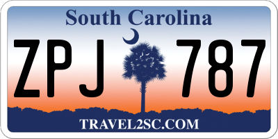 SC license plate ZPJ787