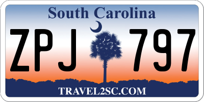 SC license plate ZPJ797