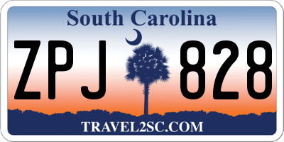 SC license plate ZPJ828