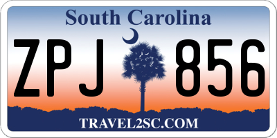 SC license plate ZPJ856