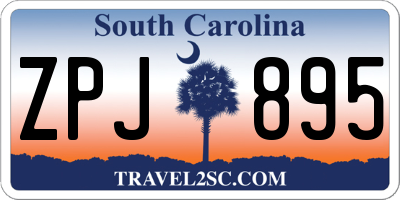 SC license plate ZPJ895