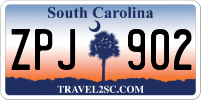SC license plate ZPJ902