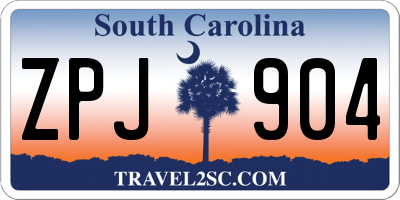 SC license plate ZPJ904
