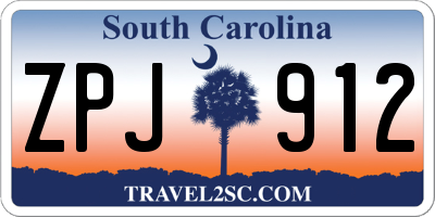 SC license plate ZPJ912