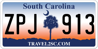 SC license plate ZPJ913