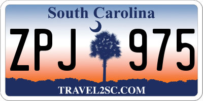 SC license plate ZPJ975
