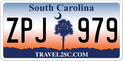 SC license plate ZPJ979