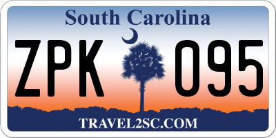 SC license plate ZPK095