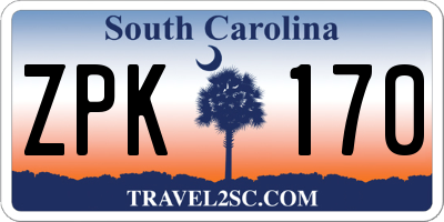 SC license plate ZPK170